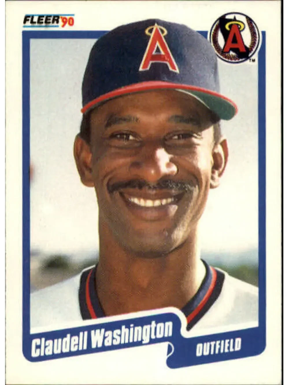 1990 Claudell Washington Fleer Baseball Card #146